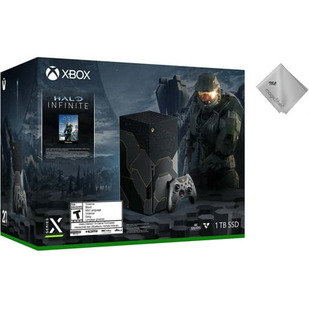 Microsoft- Xbox -Series- -X- Gaming Console -Halo-Infinite Limited Edition - Black