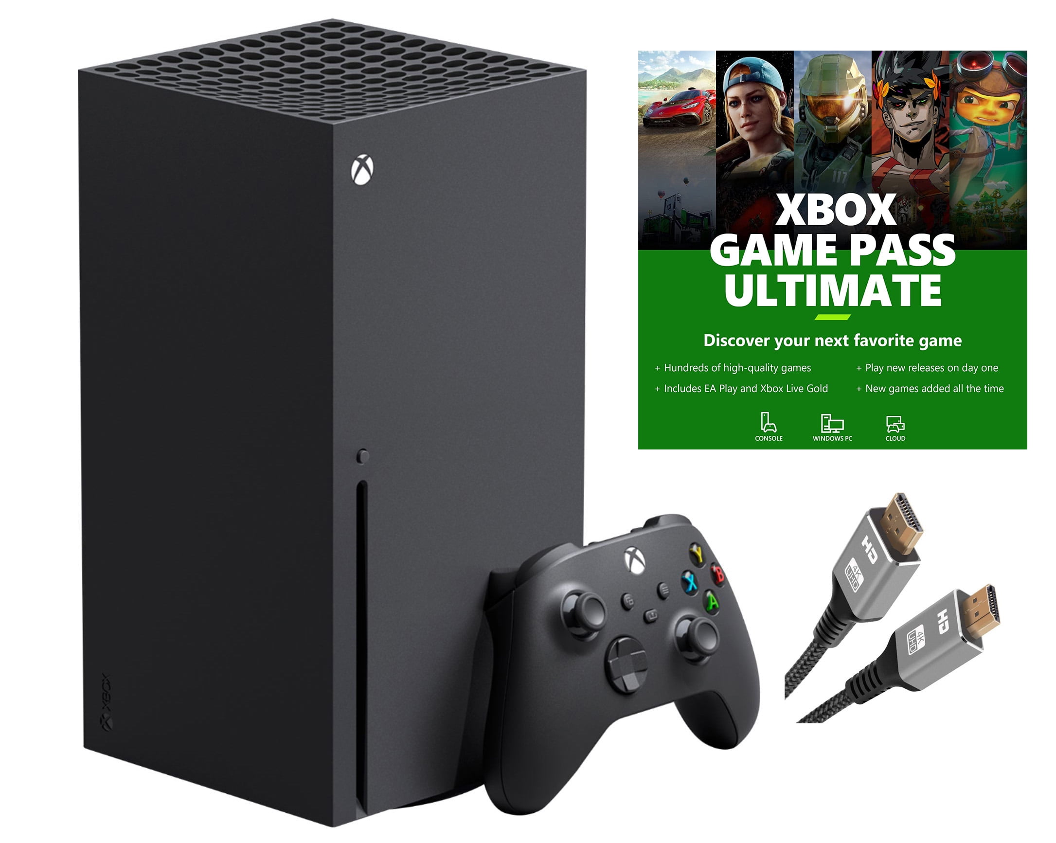 768px x 768px - Microsoft Xbox Series Xâ€“Gaming Console System- 1TB SSD Black X Version with  Disc Drive Bundle with Xbox Game Pass Ultimate: 1 Month and MTC18 High  Speed HDMI Cable - Walmart.com