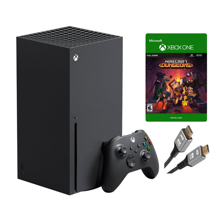 Microsoft Xbox Series X–Gaming Console System- 1TB SSD Black X Version with  Disc Drive Bundle with Minecraft Full Game and MTC14 High Speed HDMI Cable  