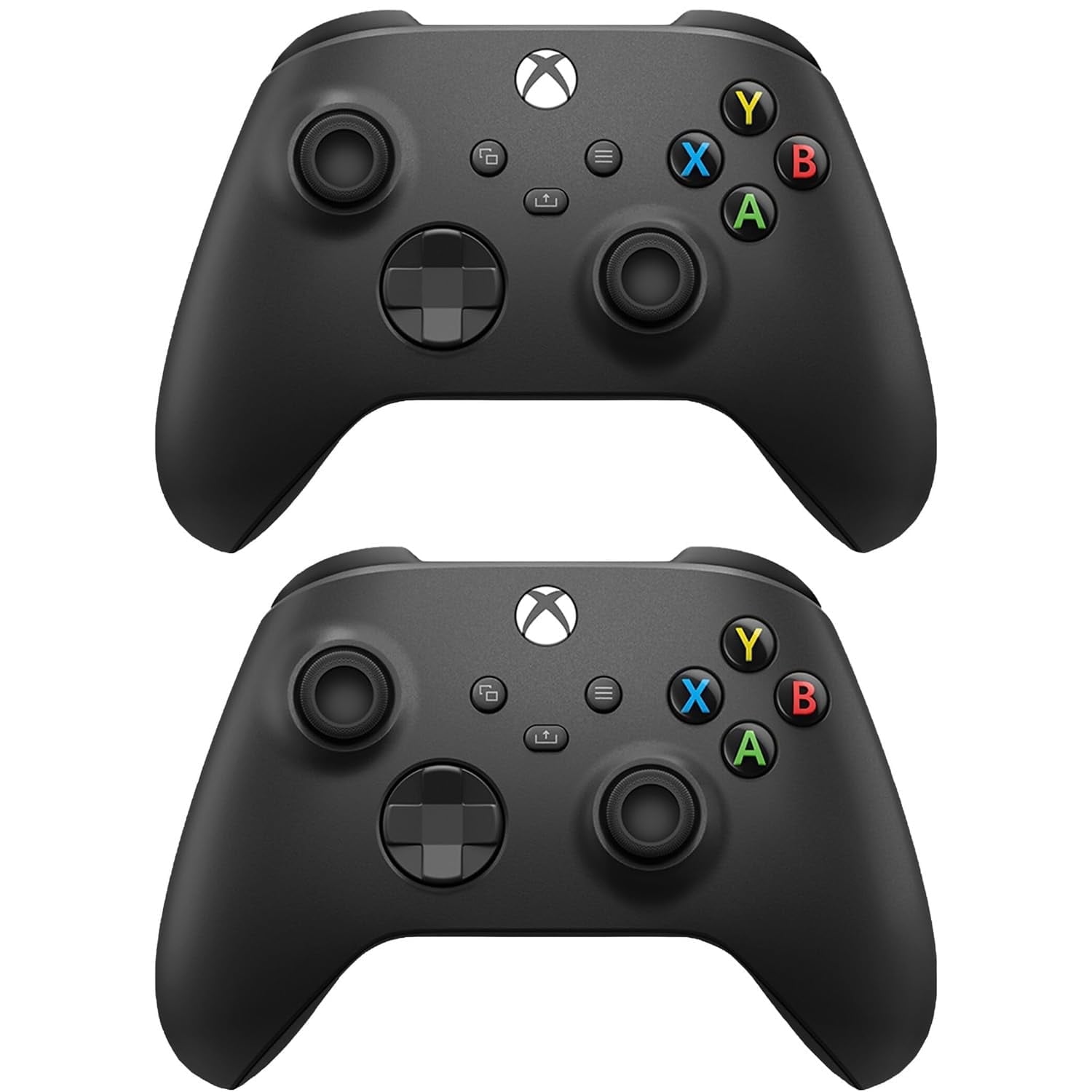 Microsoft Xbox Wireless Bluetooth Controllers with USB, Carbon Black, 2-Pack