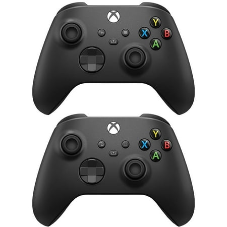 Microsoft Xbox Wireless Bluetooth Controllers with USB, Carbon Black, 2-Pack