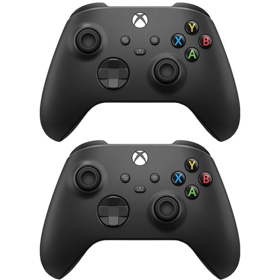 Microsoft Xbox Wireless Bluetooth Controllers with USB, Carbon Black, 2-Pack