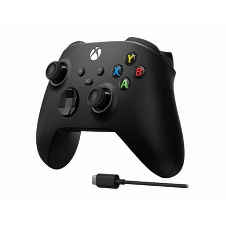 Microsoft Xbox Wireless Controller + USB-C Cable - Gamepad - wireless - Bluetooth - carbon black - for PC, Microsoft Xbox One, Android, iOS, Microsoft Xbox Series S, Microsoft Xbox Series X