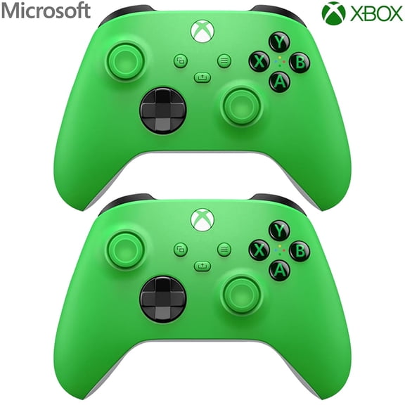 Microsoft Xbox Wireless Velocity Green Gaming Controller EP2-29915 2 Pack