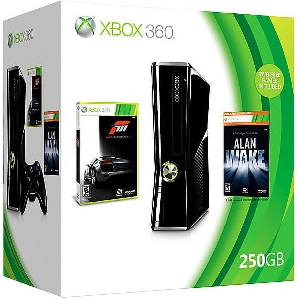 Xbox 360 Slim Black Wi-Fi Console 250gb + HDMI + Genuine