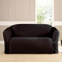 Microsuede Furniture Slipcover Sofa 70 x 140- Black