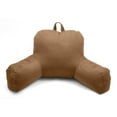 thumbnail image 1 of Microsuede Porter Bedrest Reading Pillow - Airy Soft Microbeads - Bed Rest Pillow with Arms, Tan, 1 of 4