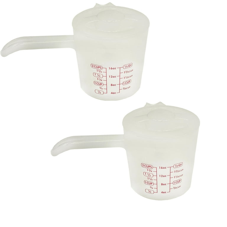 Microwavable 2-Cup Liquid Measuring Cup with Lid, 2 Pack
