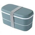 thumbnail image 1 of Microwavable 2 Layer Lunch Box with Compartments Leakproof Bento Box Insulated Food Container Lunch Box Green, 1 of 7