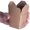 thumbnail image 1 of Microwavable Brown Chinese 8 oz Take Out Boxes. 50 Pack by Avant Grub. Stackable Pails Are Recyclable. Ideal Leak And Grease Resistant Pint Size To Go Container For Restaurants and Food Service., 1 of 3