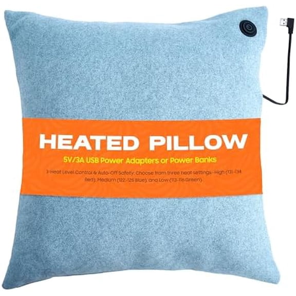 Microwavable Electric Heated Pillow for Lumbar Support - Winter Heated Lumbar Pillow Warm Back Cushion, 5V USB Heated Body Pillow Winter, Heating Pillow for Office Chair$$Bedding