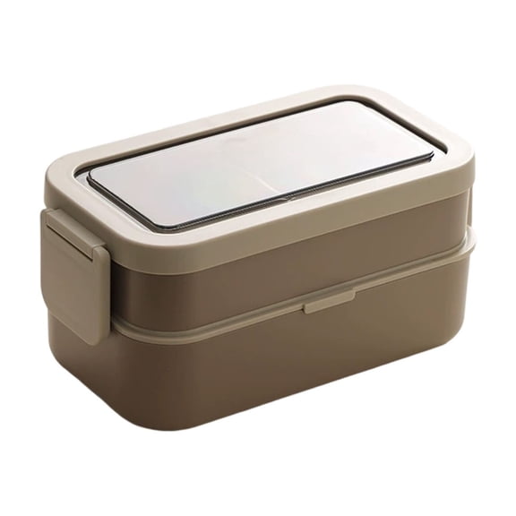 Microwavable Insulated Sealed Portable Compartmented Lunch Box for Adults, Leak-Proof Bento Container with Cutlery, 1350ml Food Storage, 1-Pack