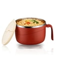 thumbnail image 1 of Microwavable Ramen Bowl with Stainless Steel Interior and Lid, Portable Soup Mug, 1 of 5