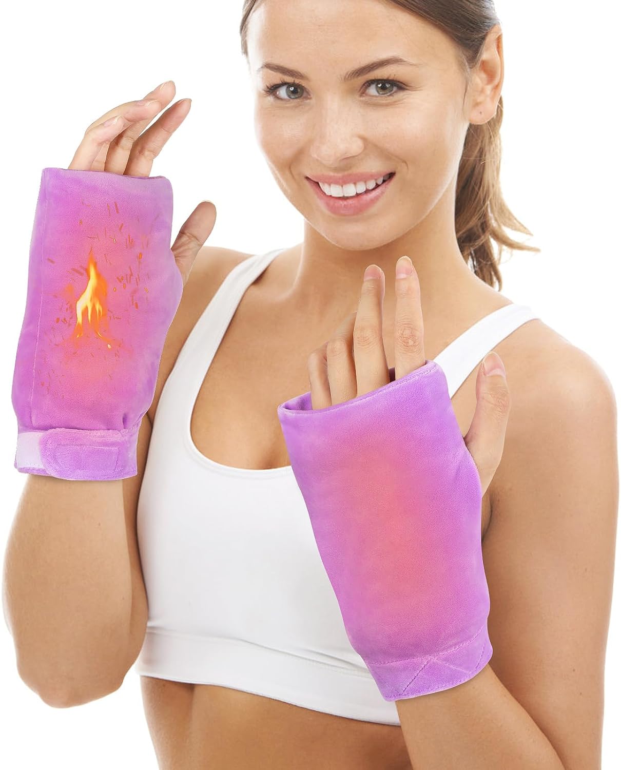 Microwavable Therapy Gloves for Hands Pain Relief, Moist Heat Hand