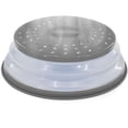 thumbnail image 1 of Microwave Anti Splatter Guard Cover - Collapsible Lid for Food Protection and Easy Storage - BPA-Free, Dishwasher Safe, Heat-Resistant, Transparent, Fits Most Microwave Sizes (Gray), 1 of 7