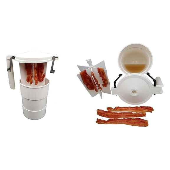 Microwave Bacon Cooker - 6 Slice Capacity, with Locking Lid & Handle