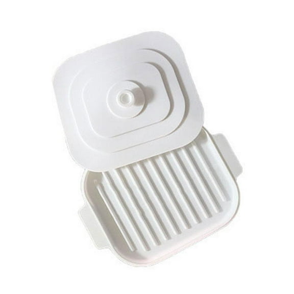 Microwave Bacon Crisper with Lid Silicone Microwave Bacon Tray Microwave Bacon Cooker Grill Rack Baking Oven Tray Serve Bacon Rack Crisper Pan By LEARNEVER