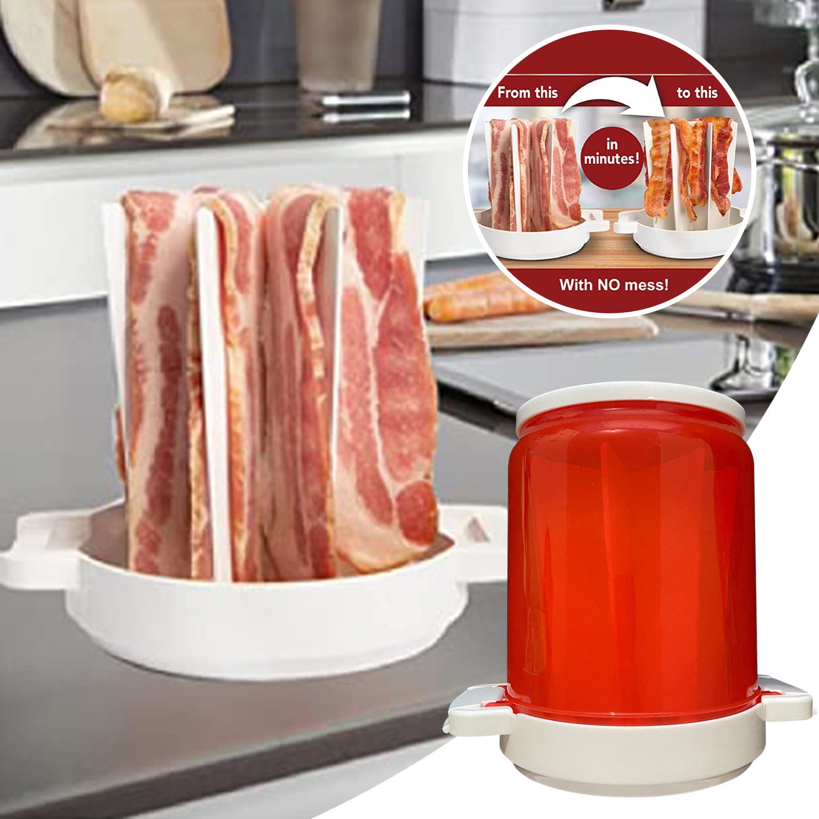 Microwave Bacon Pan, Microwave Bacon Pan Bacon Rack, Healthy