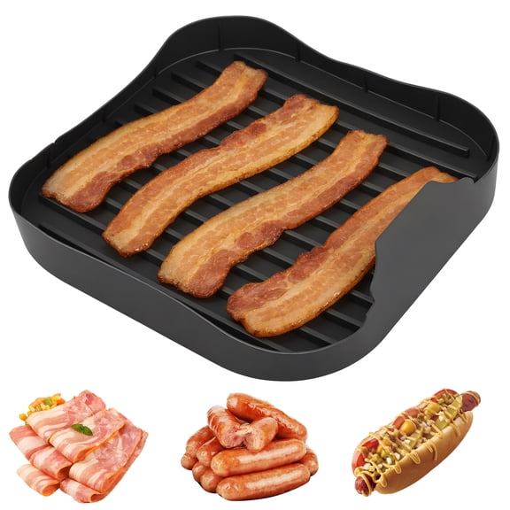 Microwave Bacon Tray 25cm Large Silicone Bacon Pot Suitable For Microwave Cooking Reusable and Dishwasher Safe