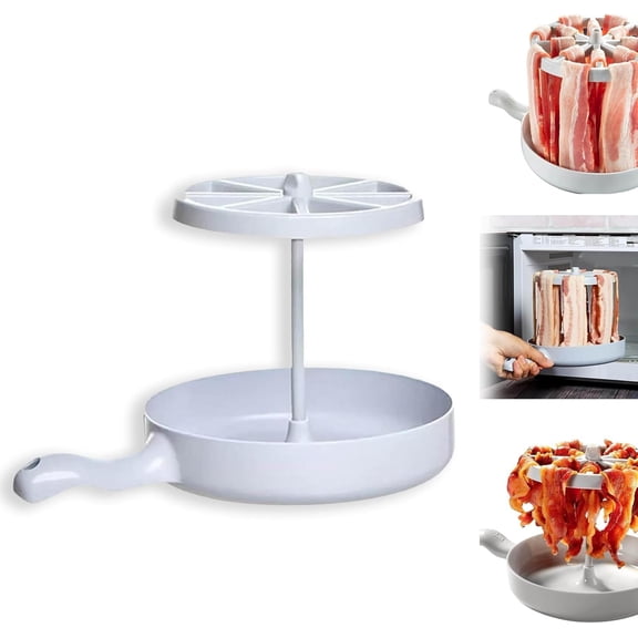 Microwave Bacon Tray, Crispy Bacon Maker Microwave Bacon Rack Bacon Cooker for Microwave, Oven Microwave Barbecue Grill For Oven Cooking Cookware