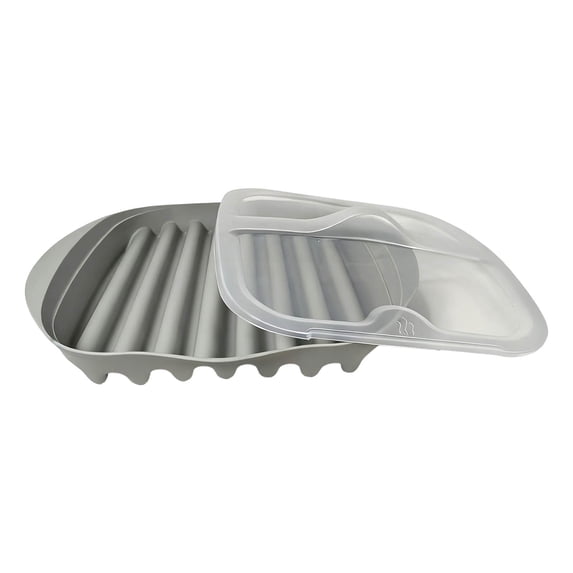 Microwave Bacon Tray With Lid, Microwave Bacon Cooker, Efficient Oil Draining Design For Healthier Crispy Bacon, Bacon Cooker For Microwave Oven, Microwave Bacon Tray For Tacos/Sausages/Hot Dogs