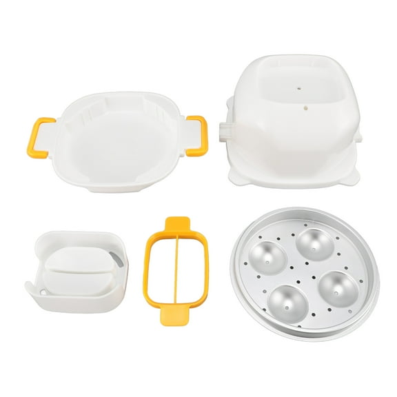 Microwave Boiled Egg Poacher, Fast Microwave Boiled Egg Cooker Steaming Cutting 4 Cavities  For Home