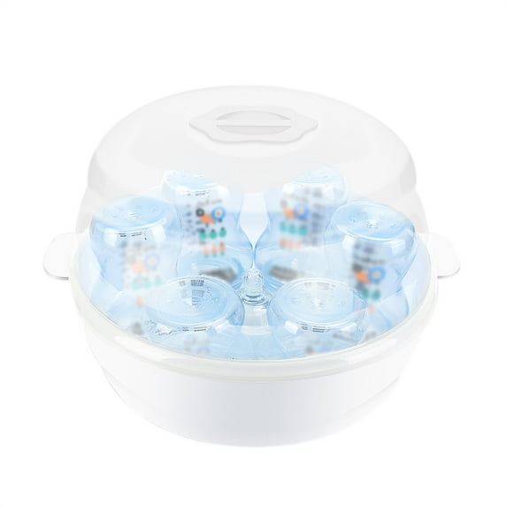 Microwave Bottle Sterilizer Steam Sterilizer Fits 6 Baby Bottles for Baby Bottles Pacifiers Cups Disinfect in 2-6 Minutes
