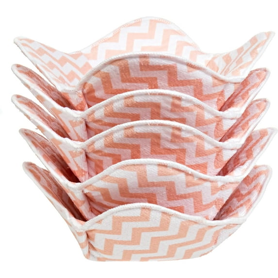 Microwave Bowl Holder Set of 5 Hot Bowl Holders Heat Insulated Microfiber & Sponge Heat Resistant Bowl Cozies for Hot & Cold Food Bowl Holder for Soup, Pasta, Noodles & Rice Bowl
