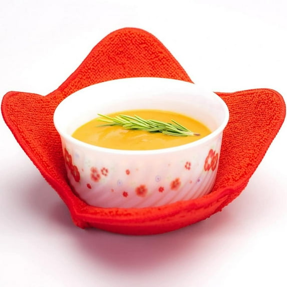 Microwave Bowl Huggers Warmers for Food Microfiber Heat Resistant Food Warmer Set Microwave Safe Handle Hot and Cold Bowls Holder Without Burning Your Hands Microwave Bowl Huggers
