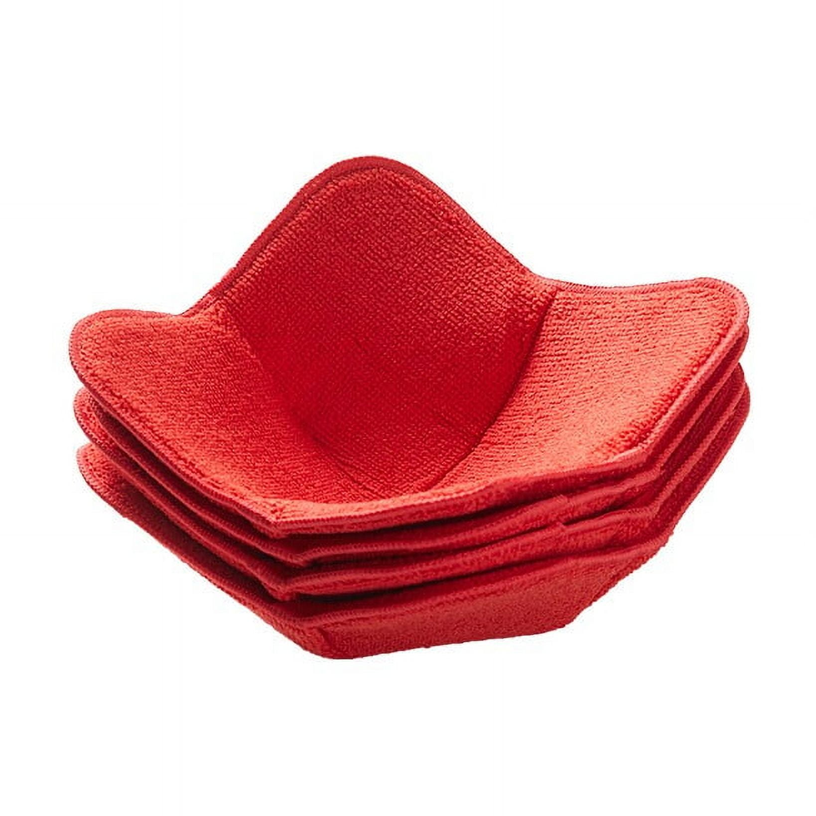 Red Polyester Microwave Bowl Huggers Set of 4