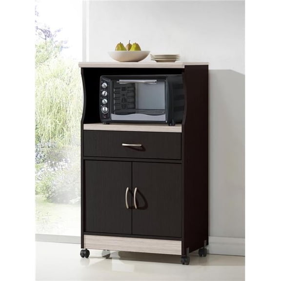 Microwave Cart - Chocolate, Grey