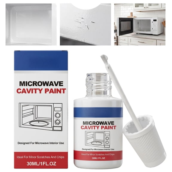 Microwave Cavity Paint - 30ml Microwave Cavity TouchUp Paint, Appliance Repair Touchup | High Gloss Interior Repair Coating for Oven Restoration in Home Kitchen Apartment Restaurant