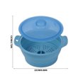 thumbnail image 1 of Microwave Cooking Pot with Lid and Steaming Tray, Collapsible Silicone Vegetable Steamer for Kitchen, Space Saving Foldable Food Steamer with Handles for Veggies, Dumplings, Seafood, Rice, Blue, 1 of 7