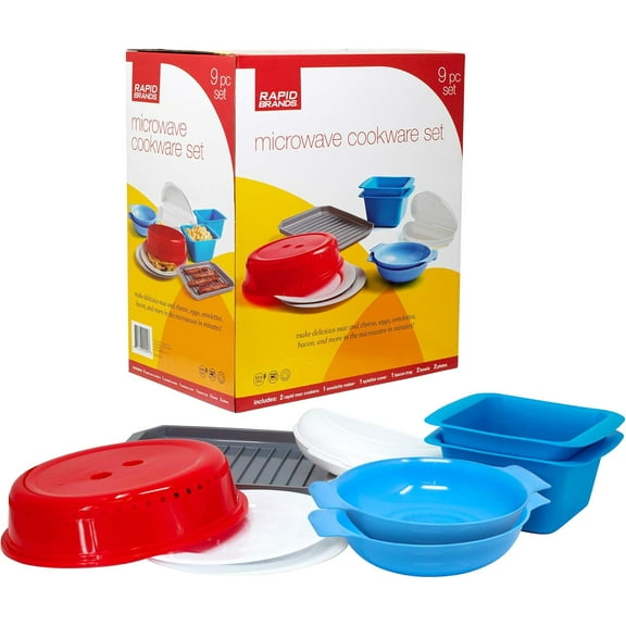 Microwave Cookware & Dinnerware Set | Perfect for Dorm, Small Kitchen, or Office | Dishwasher-Safe, Microwaveable, & BPA-Free