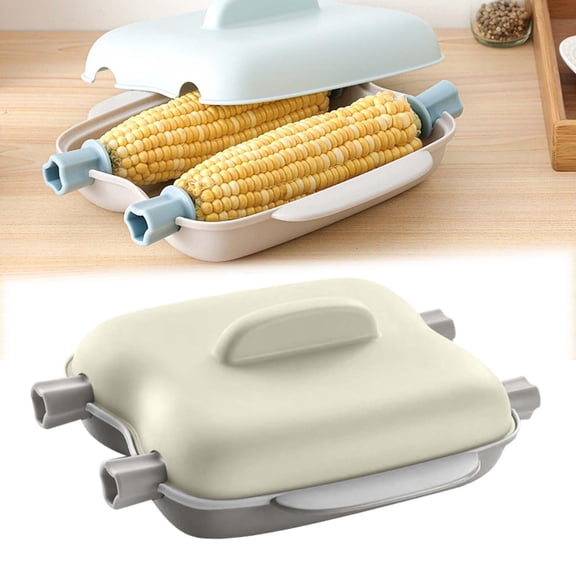 Microwave Corn Steamer, Food Grade Portable Steamer with Lid for Vegetables,Corn & Hot Dogs,Kitchen & Dorm Cooking Tool