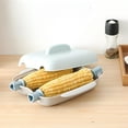thumbnail image 1 of Microwave Corn Steaming Box, Corn Specific Cooking Box for Microwave, Household Corn Steamer, Quick and Easy Corn Cooking, Steaming Box for Kitchen Use Holiday Joy | Plastic, Light Blue, 1 of 8
