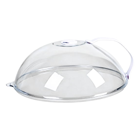 Microwave Cover, Heat Resistant Lid, Food Splatter Guard, Clear Splash Shield, Plate Cover with Handle, Safe Plastic Lid for Microwave Food and Tableware Cover,Clear