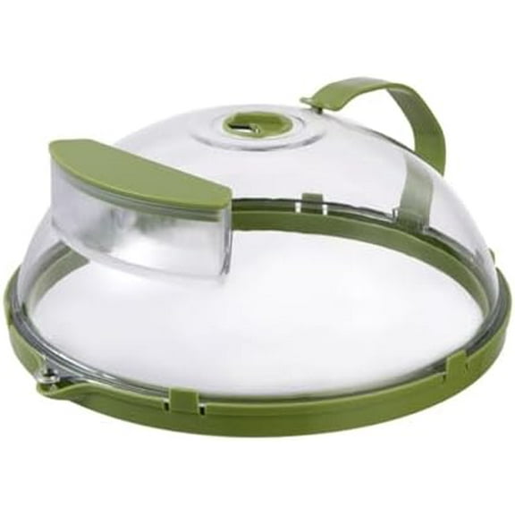 Microwave Cover, Microwave Glass Lid, Multi Use Food Cover With Water Reservoir, Spill-Preventing Vented Medium Food Lids, Splatter Proof Plate Guard For Microwave Oven With Steam Vents, Clear Dishw