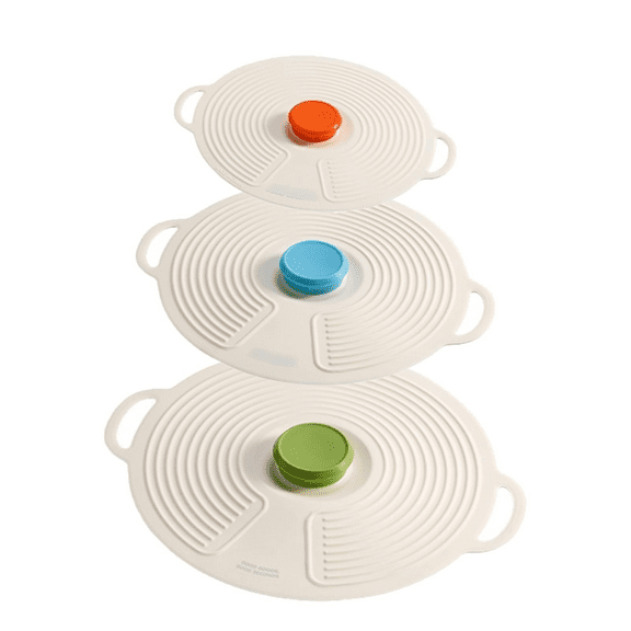 Microwave Cover for Food High Temperature Resistance, Microwave Splatter Cover with Handle, Microwave Plate Cover for Pot Plate Bowl(S+M+L)