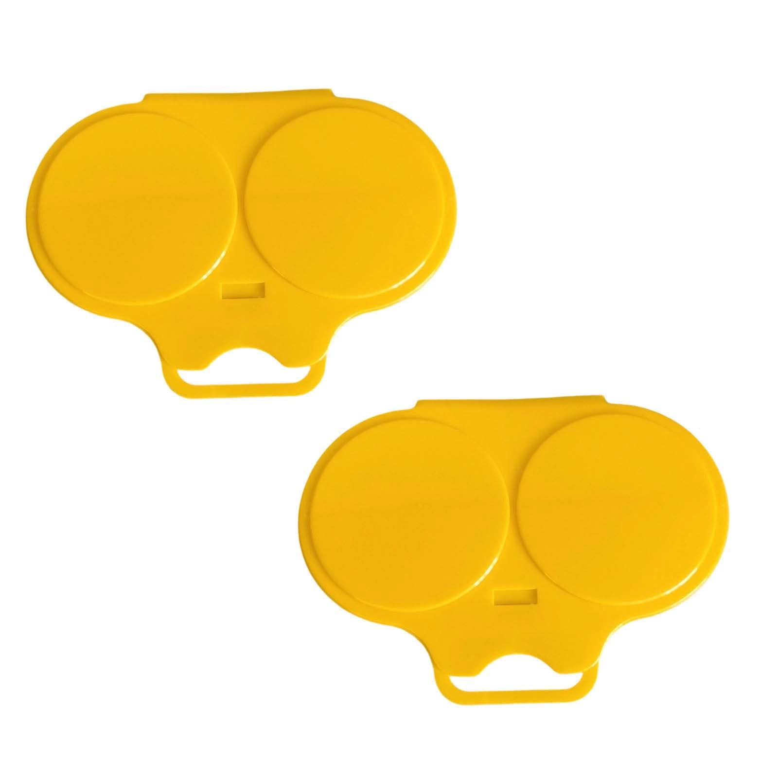 Microwave Egg Cooker 2 Pack 2 Cavity Food Grade PP Steamer Poacher Set ...
