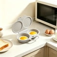 thumbnail image 1 of Microwave Egg Cooker 3-Cavity Non-Stick Microwave Omelet Maker and Poached Egg Cooke,Gray, 1 of 5