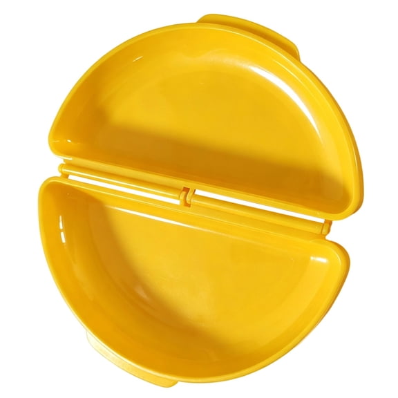 Microwave Egg Cooker Dual Cavity Omelet Maker For Breakfast Scrambling Poaching Boiling Eggs Quick Meal,Yellow-21Cm