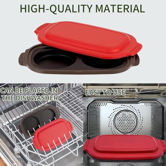 Microwave Egg Cooker Microwave Egg Fryer, Omelette Maker for 2 Eggs, Non-Stick, Quick & Easy Egg Cooker for Breakfast, BPA-Free, Dishwasher Safe, Portable for Dorms, Offices, and Travel