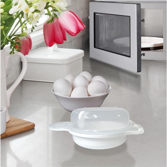 Microwave Egg Cooker/Poacher - Easy Scrambled Omelet Maker & Breakfast Cookware Quick and Convenient Cooking Solution ONE COOKER