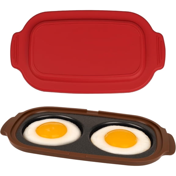 Microwave Egg Cooker, Rapid Egg Poacher for Breakfast with Lid, Easy to Use and Clean, BPA-Free