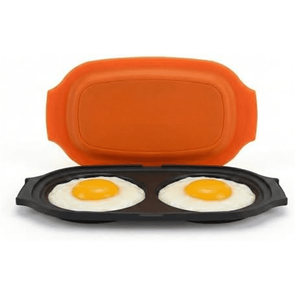 Microwave Egg Fryer | Cooker & Poacher for Breakfast Sandwiches | Maker for 2 Eggs | Dishwasher-Safe & BPA-free$$Home Decor, Kitchen, & Other