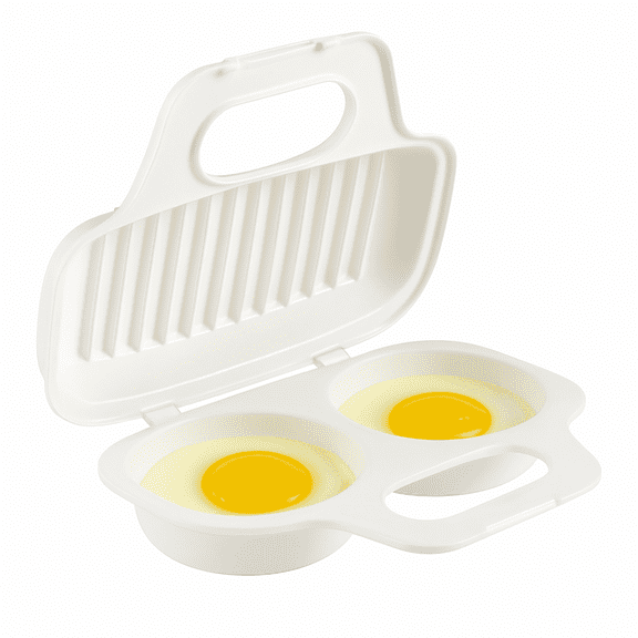 Microwave Egg Poacher 2-Cavity BPA-Free Egg Cooker for Quick Healthy Meals by Dependable Industries Inc. Essentials