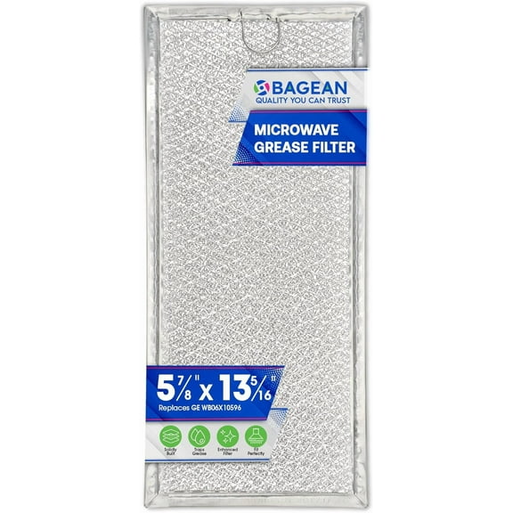 Microwave Filter Replacement 13.3" x 5.85" WB06X10596 GE Microwave Filter Fits Whirlpool Maytag Samsung - Aluminum Mesh Screen Grease Filter - Filters Air Entering Over the Range Oven Vent Fan