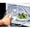 thumbnail image 1 of Microwave Food Splash Guard High Temperature Resistant Food Heating Cover with Steam Vent and Handle Transparent Plate Cover, 1 of 9
