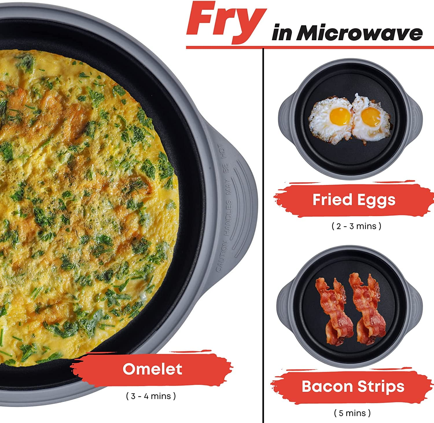 Microwave Frying Pan Skillet with Lid - Versatile Cookware for Grilling ...